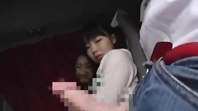 Asian mom and daughter get lucky on the bus