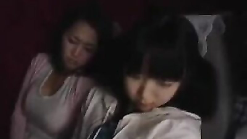 Asian mom and daughter get lucky on the bus