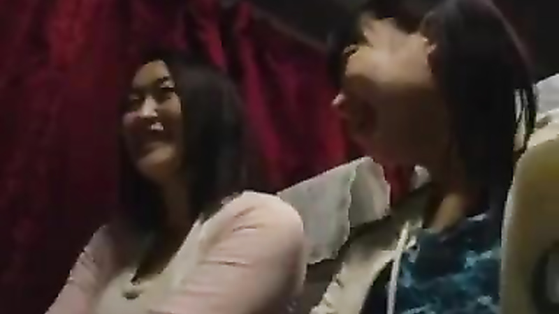 Asian mom and daughter get lucky on the bus