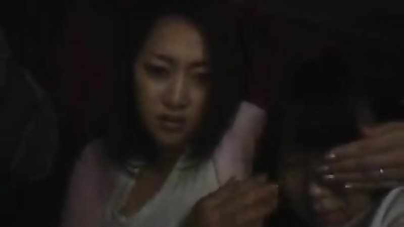 Asian mom and daughter get lucky on the bus