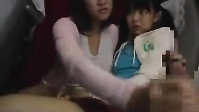 Asian mom and daughter get lucky on the bus