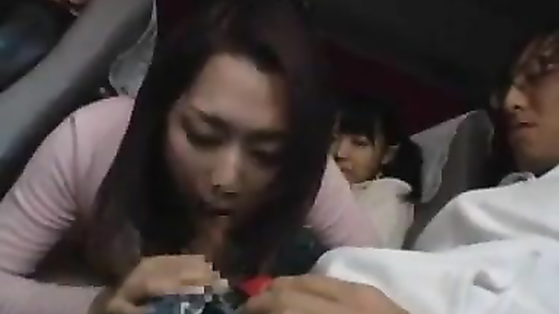 Asian mom and daughter get lucky on the bus