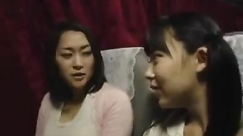 Asian mom and daughter get lucky on the bus