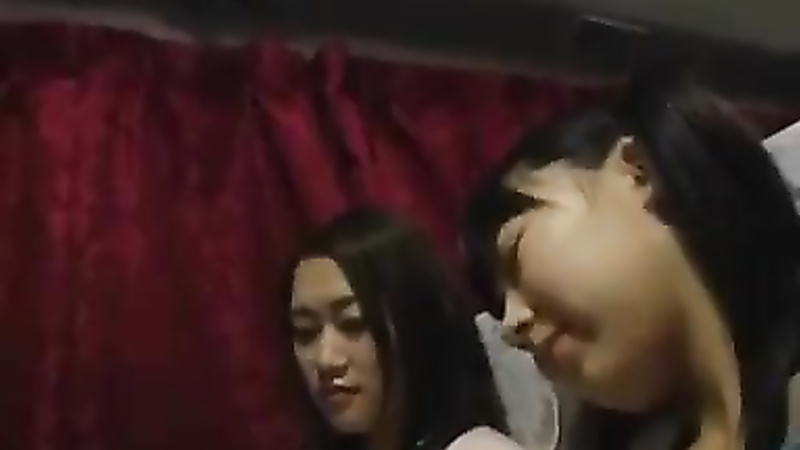 Asian mom and daughter get lucky on the bus