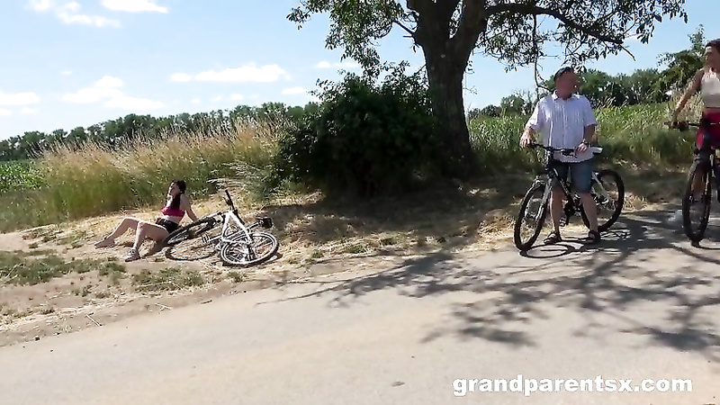 GrandparentsX - Nadia And Melany Bike And Fuck