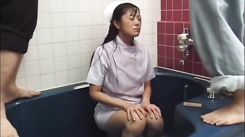 Asian girl gets a piss bukkake