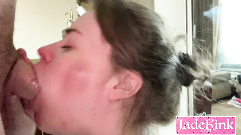 Sub slut sloppy deepthroat rough face fuck gagging