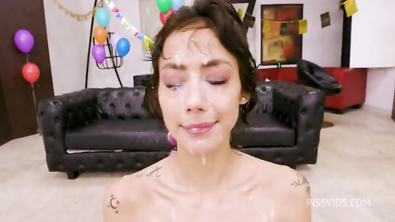 Birthday girl anal piss party